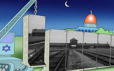2006 winner of the Holocaust Cartoon Contest, by Abdellah Derkaoui of Morocco