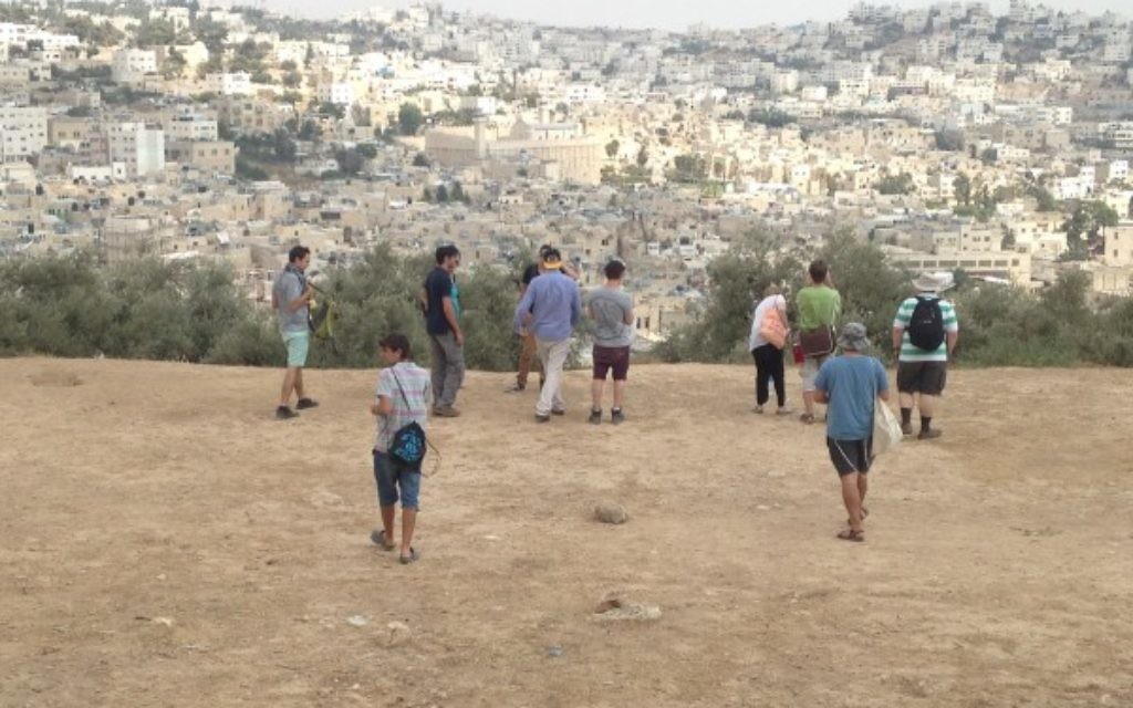 Yachad campaign group in the West Bank on the Yachad students and movement workers trip in September 2014 (Source: Yachad - Court in Conflict.)