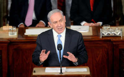 Israeli Prime Minister Benjamin Netanyahu addresses a joint session of the US Congress in March 2015