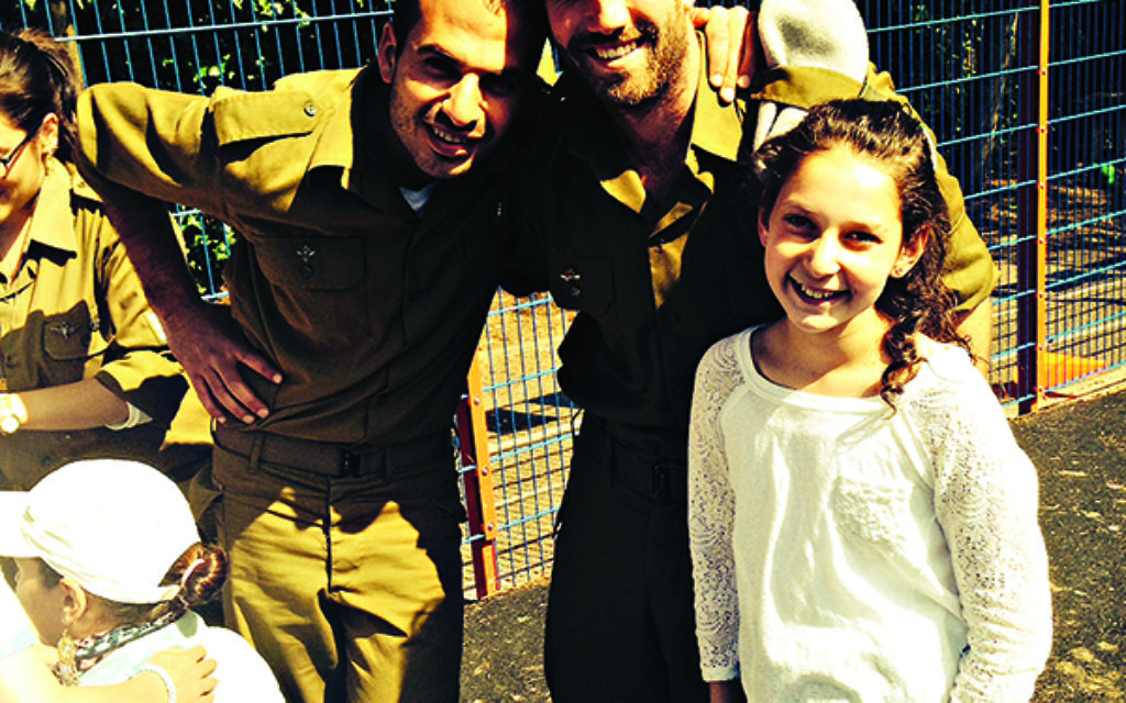 Elichai Ben Yishai, Ofer Shahar and IJDS pupil Rachel Nevies