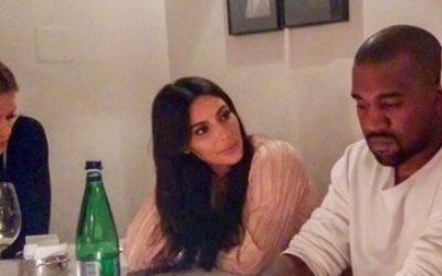 Kanye with his ex wife on a visit to Jerusalem in 2015