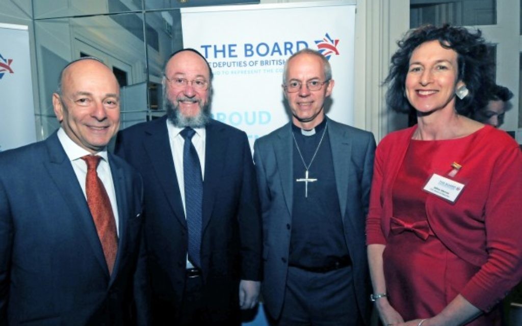 Vivian Wineman, The Chief Rabbi, Archbishop Justin Welby and Gillian Merron