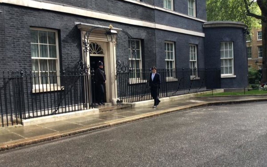 Lord Feldman entering Downing Street today (Source: Twitter)