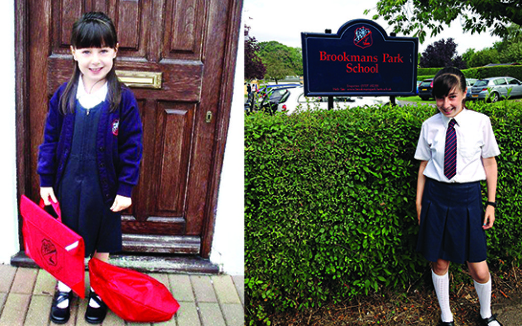 Talia's first day on the left, and her last day on the right