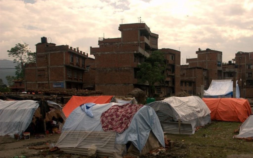 Tents in the capital, offering refuge (Photo credit Josh Simons/World Jewish Relief)