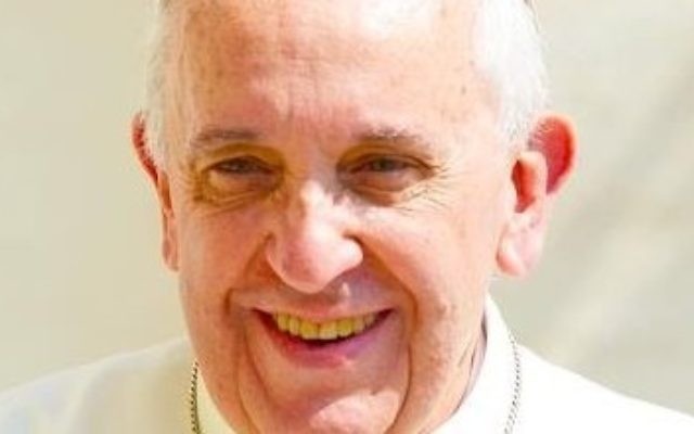 Pope Francis denounced the current rise of antisemitism