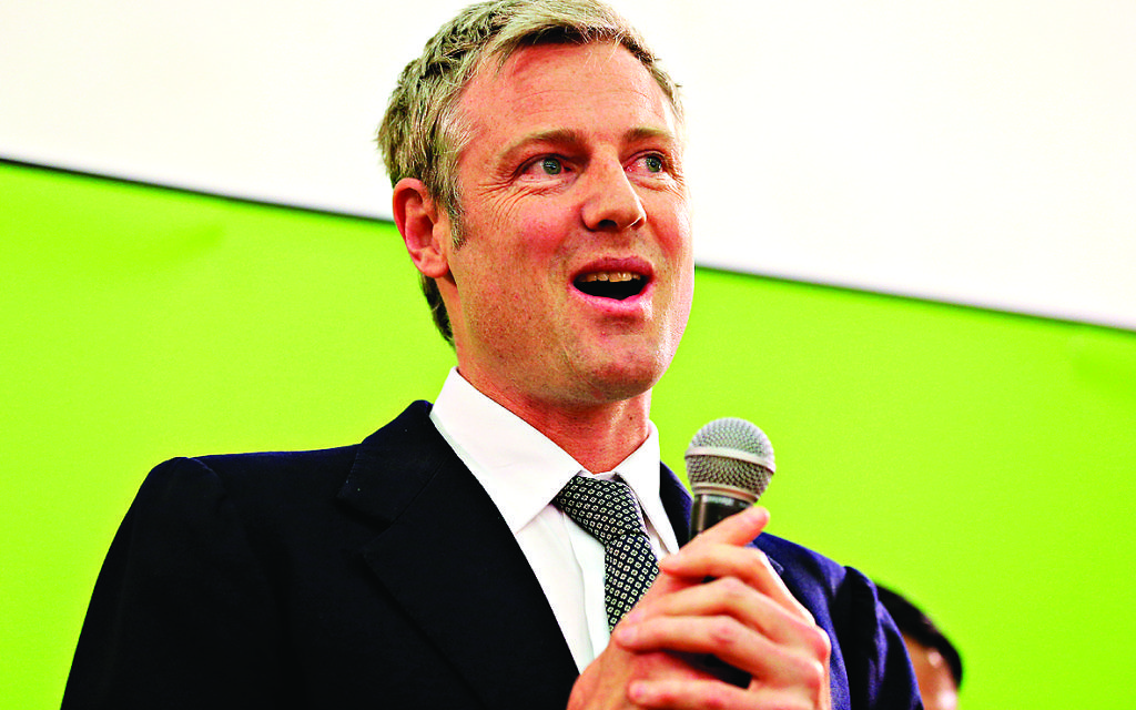 Zac Goldsmith thanks contributors to his campaign after retaining his seat at the count for the parliamentary constituency of Richmond Park, held at Richmond Upon Thames College, Richmond.