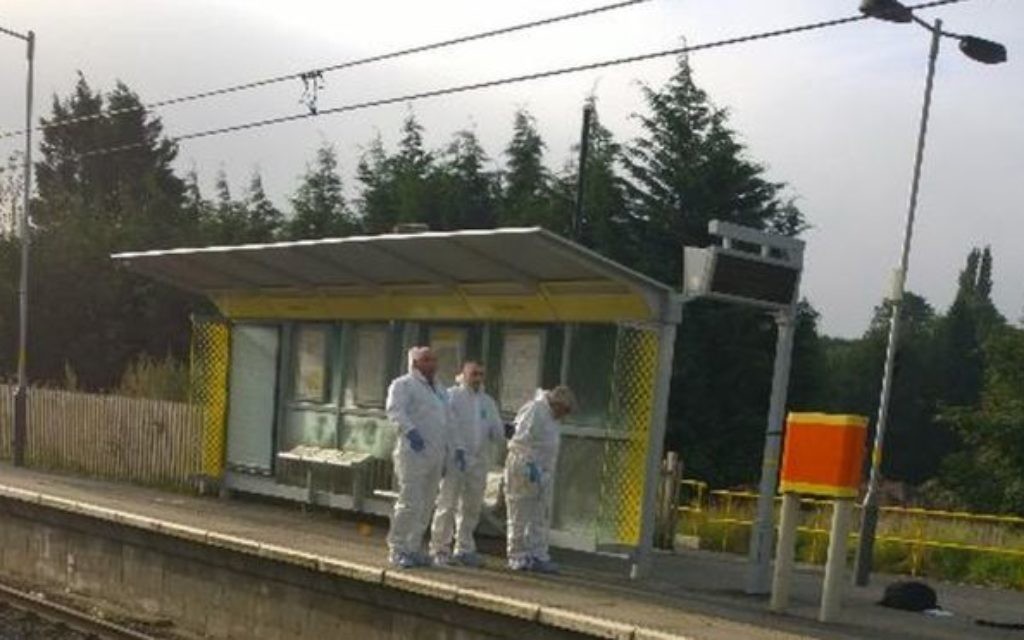 The forensic team at the scene of the crime. Source: Twitter - @glenmeskell