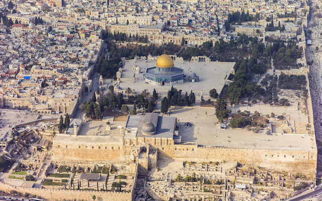 An aerial view of Temple Mount