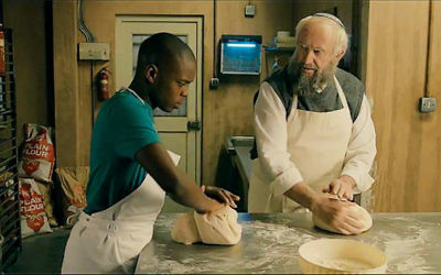 Dough, a film made by Jeremy Freedman, features Jonathan Pryce, above, as an old Jewish baker