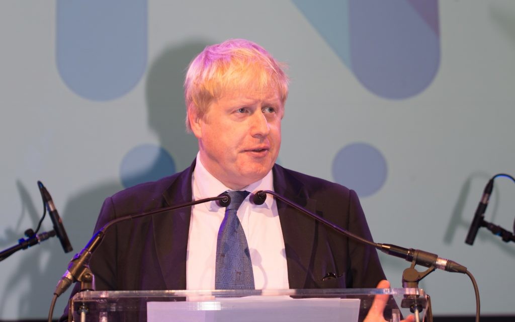 Boris Johnson speaking at the Norwood dinner