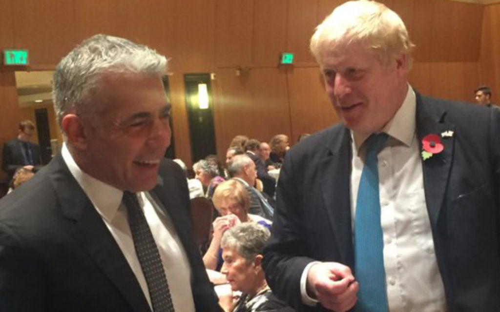 Yair Lapid meets with Boris Johnson