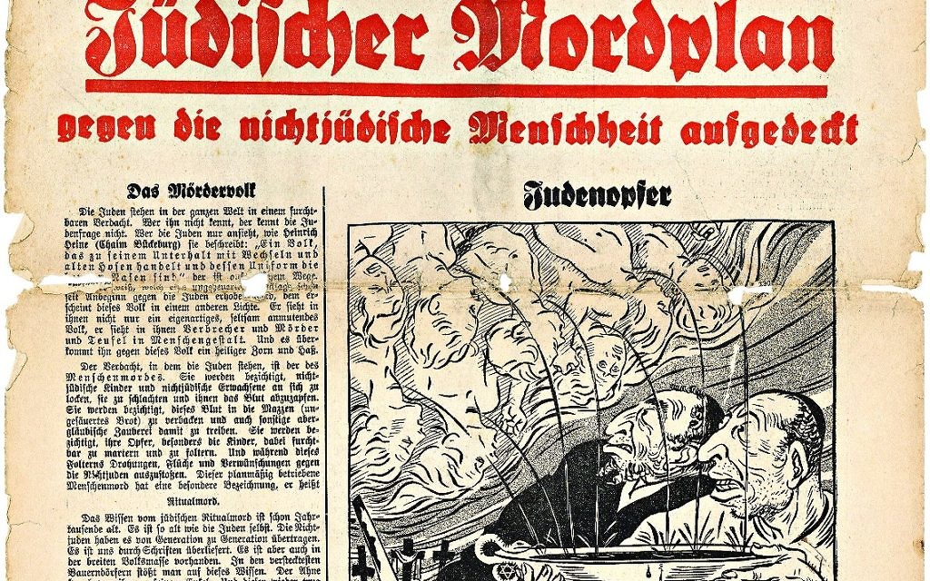 An edition of Der Sturmer focusing on ritual murder