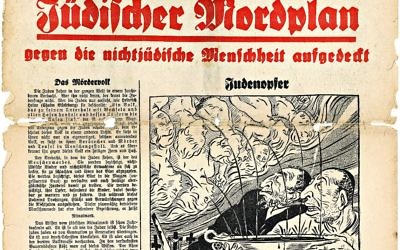 An edition of Der Sturmer focusing on ritual murder