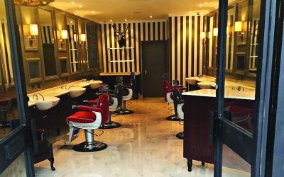 Luxury surroundings at the Stag grooming salon, which King describes as ‘a gentleman’s club where you can chill’