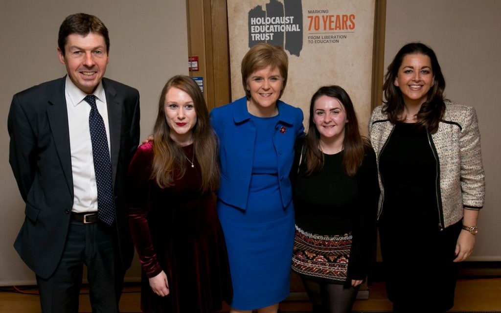 Ken Macintosh MSP, Rebecca Quinn, First Minister Nicola Sturgeon MSP, Gemma Grier, Karen Pollock