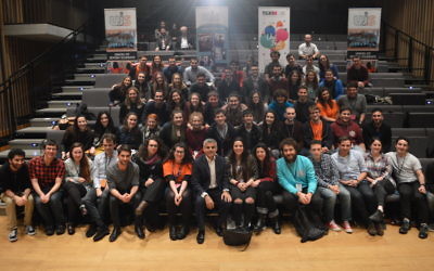 Labour's mayoral candidate Sadiq Khan with UJS Conference delegates.