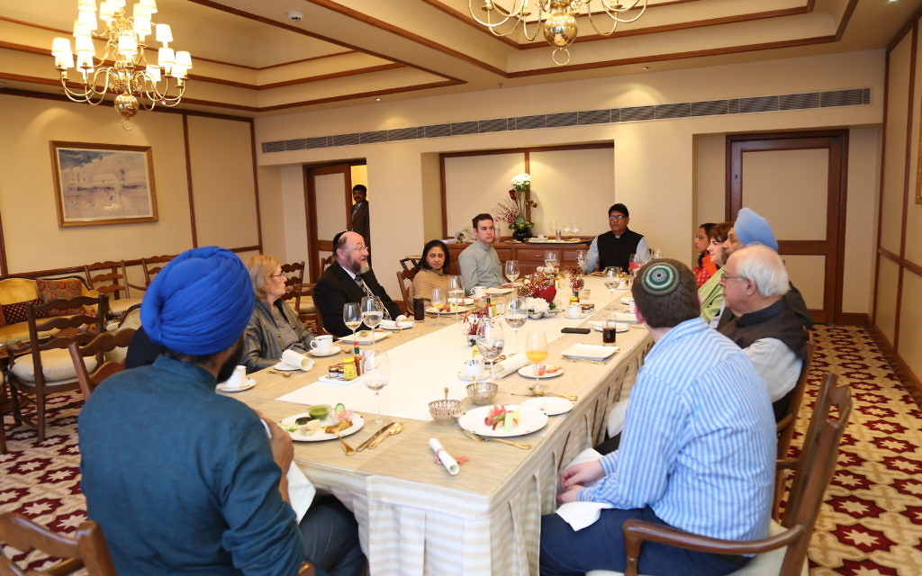 Chief Rabbi meeting Jewish-Indian leaders.