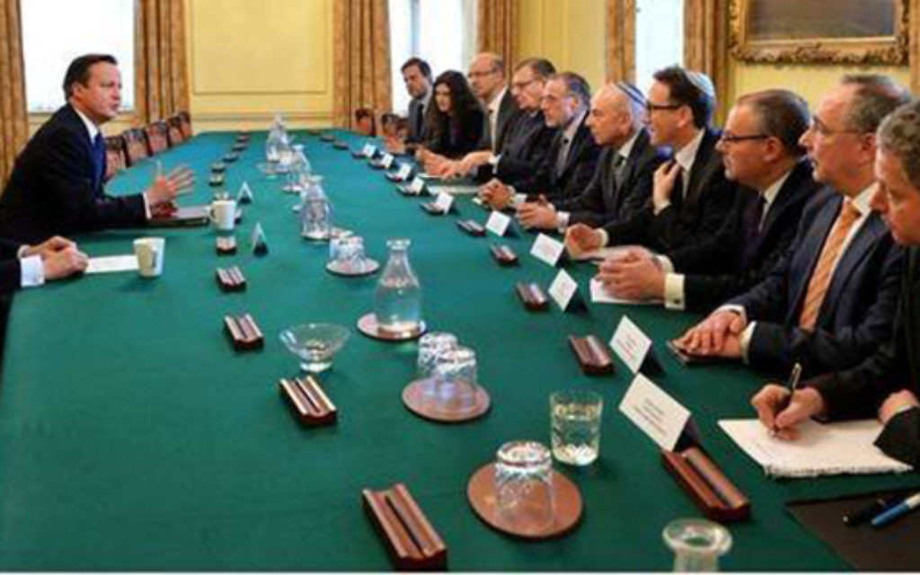 PM David Cameron and jewish leaders discussing priorities for the community in 2015.
