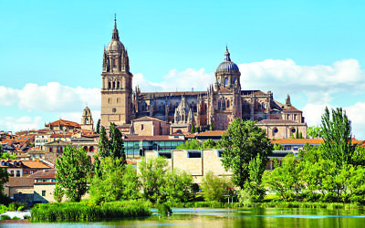 New Cathedral in Salamanca - view from river side