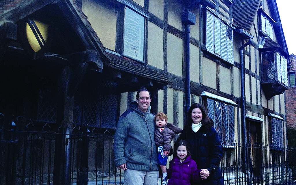 Francine and her family in Stratford-upon-Avon