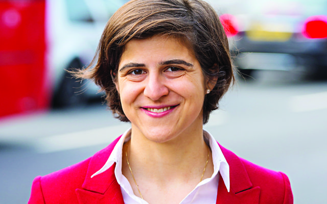 Labour candidate for Finchley and Golders Green Sarah Sackman in Finchley, north London.