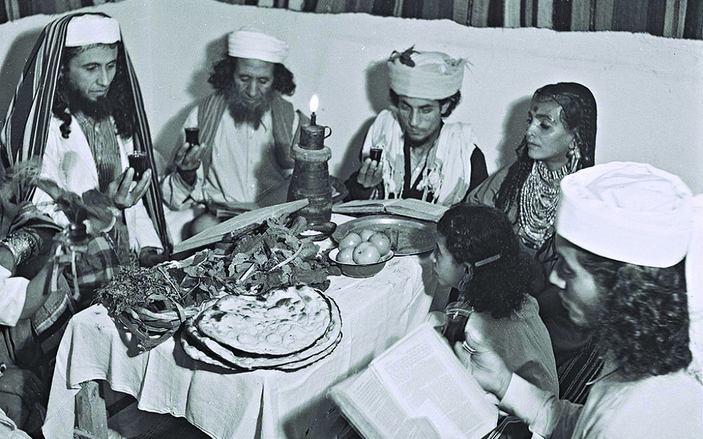 Yemenite Jews celebrating passover