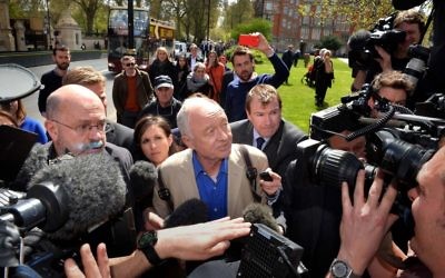 Ken Livingstone is surrounded by the press after being thrown into controversy, by suggesting Hitler supported Zionism