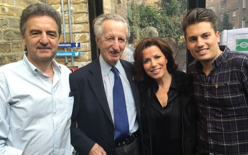 Kurt Taussig (second left) with his son Richard, grandson Matthew and BBC presenter and UK Holocaust Memorial Foundation board member Natasha Kaplinski.