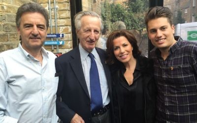 Kurt Taussig (second left) with his son Richard, grandson Matthew and BBC presenter and UK Holocaust Memorial Foundation board member Natasha Kaplinski.