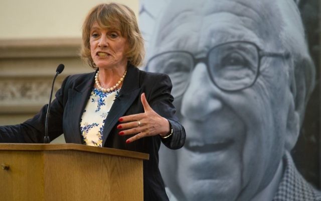 Esther Rantzen at the Guildhall in London on what would have been Sir Nicholas's 107th birthday.
