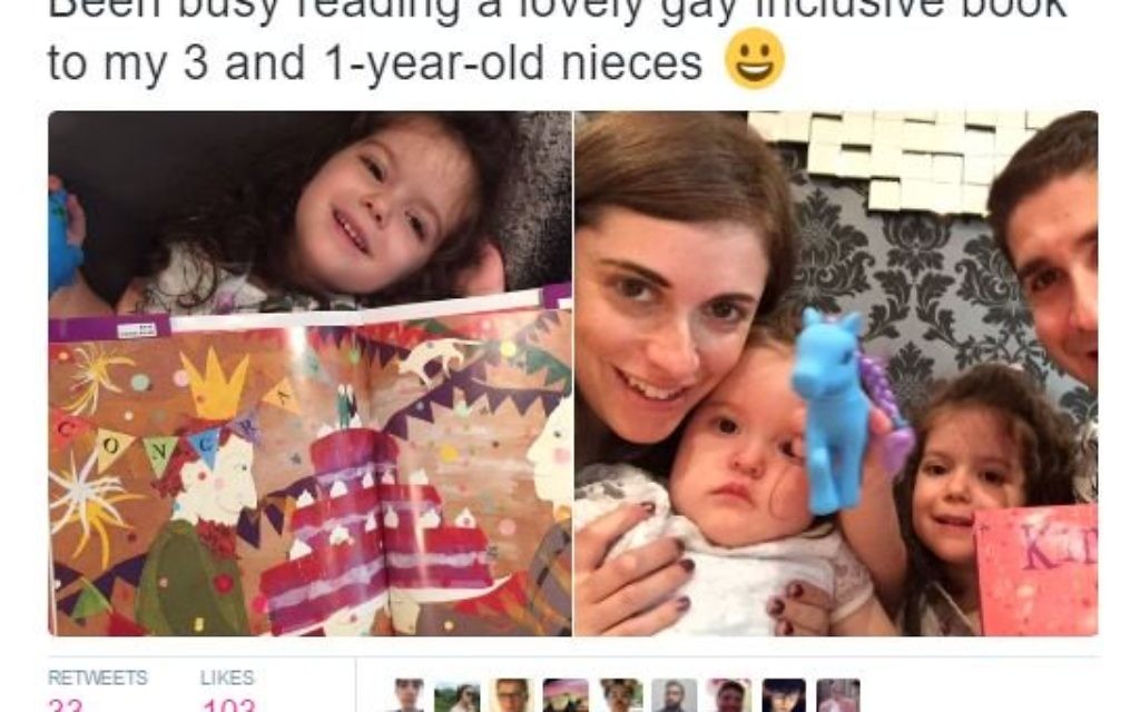 The tweet Benjamin Cohen sent which triggered a wave of anti-Semitic and homophobic hate