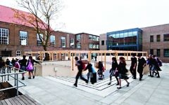 A school courtyard
