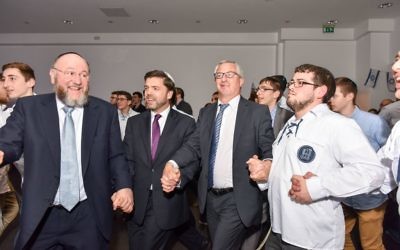The Chief Rabbi took to the dancefloor with Tory minister Stephen Crabb