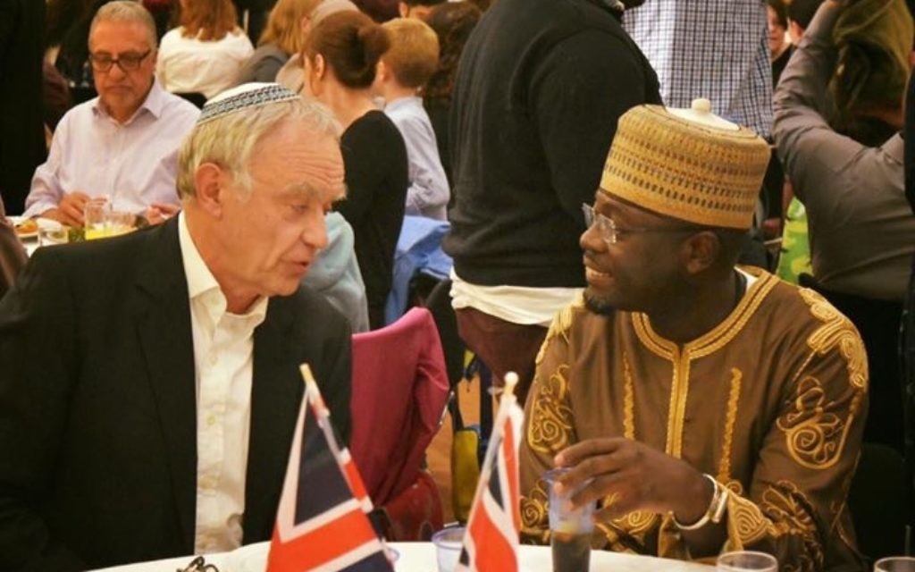 Jewish and Muslim guests building bridges over their Iftar meal.