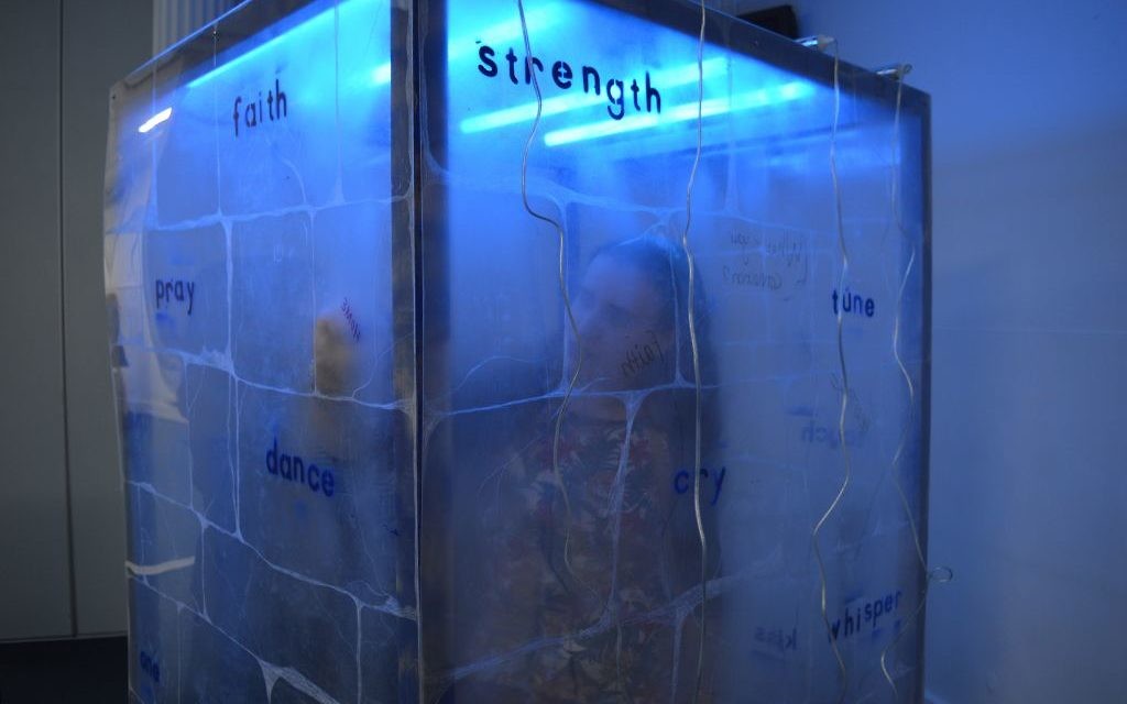 One of the pieces on display: 3D installation called 'Home sweet Home' by Eliana Holder and Rachel Levine