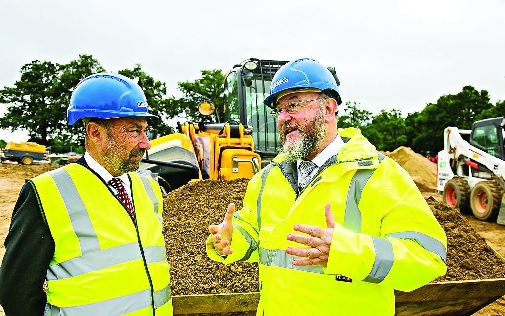 The Chief Rabbi visits the site of Bushey's new cemetery (credit: Yaki Zur)