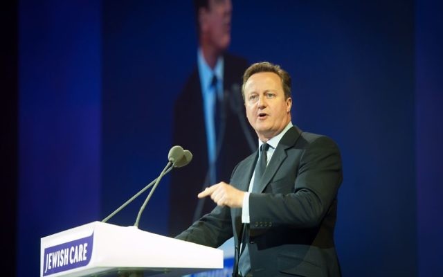 The Right Hon David Cameron Prime Minster speaks at the Jewish Care Dinner
 (Credit: Blake Ezra Photography)