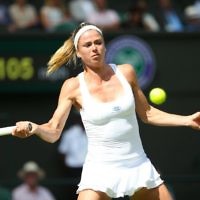 Camila Giorgi was knocked out of Wimbledon on Friday afternoon