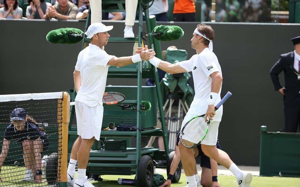 Dudi Sela with David Ferrer