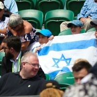 Israel fans in the Wimbledon crowd
