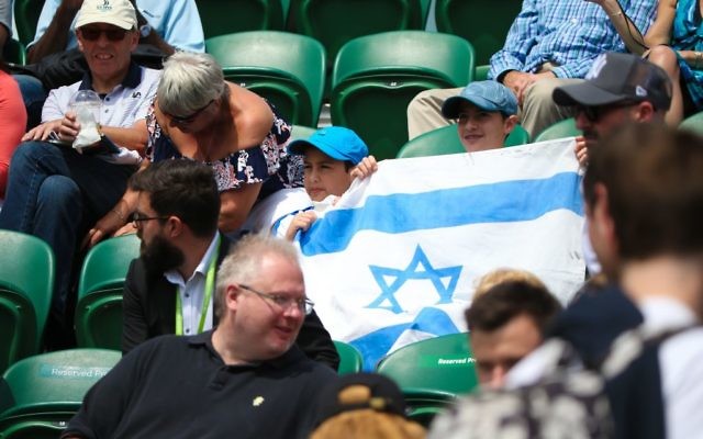 Israel fans in the Wimbledon crowd