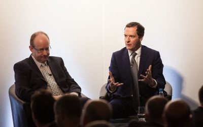 George Osborne in conversation with Lord Daniel Finkelstein (Photo credit: Andy Tyler Photography)