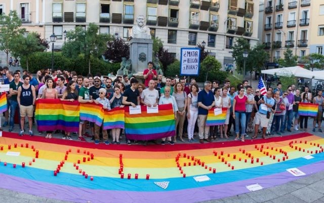 Vigil in memory of the victims of the Orlando attack.