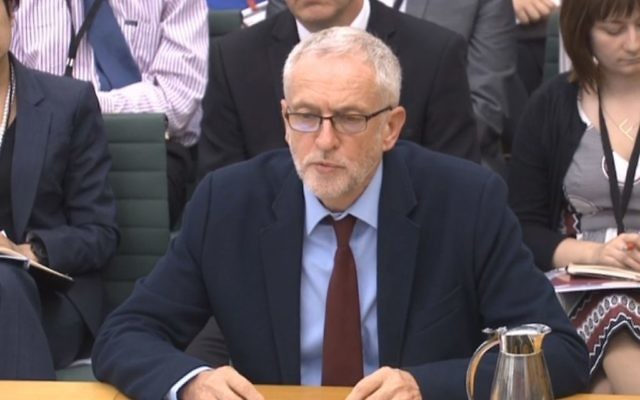 Jeremy Corbyn speaking at the Home Affairs Select Committee