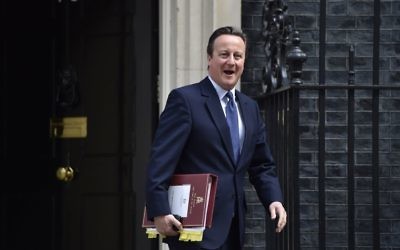 David Cameron leaving Downing Street to attend his final PMQ's as the leader of the country