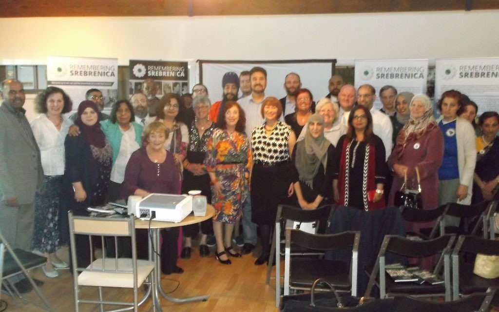 Some of the attendants at the event to raise money to remember Srebrenica