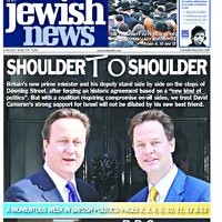 The Jewish News front-page on 13 May 2010, when David Cameron joined forces with Nick Clegg in a Con-Lib coalition