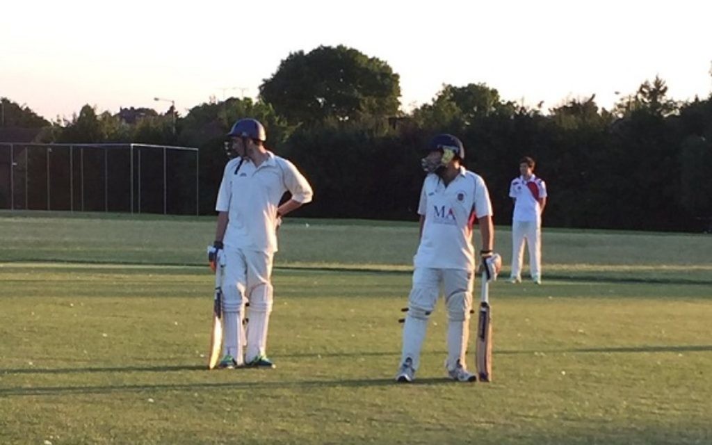 Belmont batsmen, Joel Freedman and captain Elliott Mayer