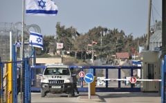 UN controlled border crossing point between Syria and Israel at the Golan Hights